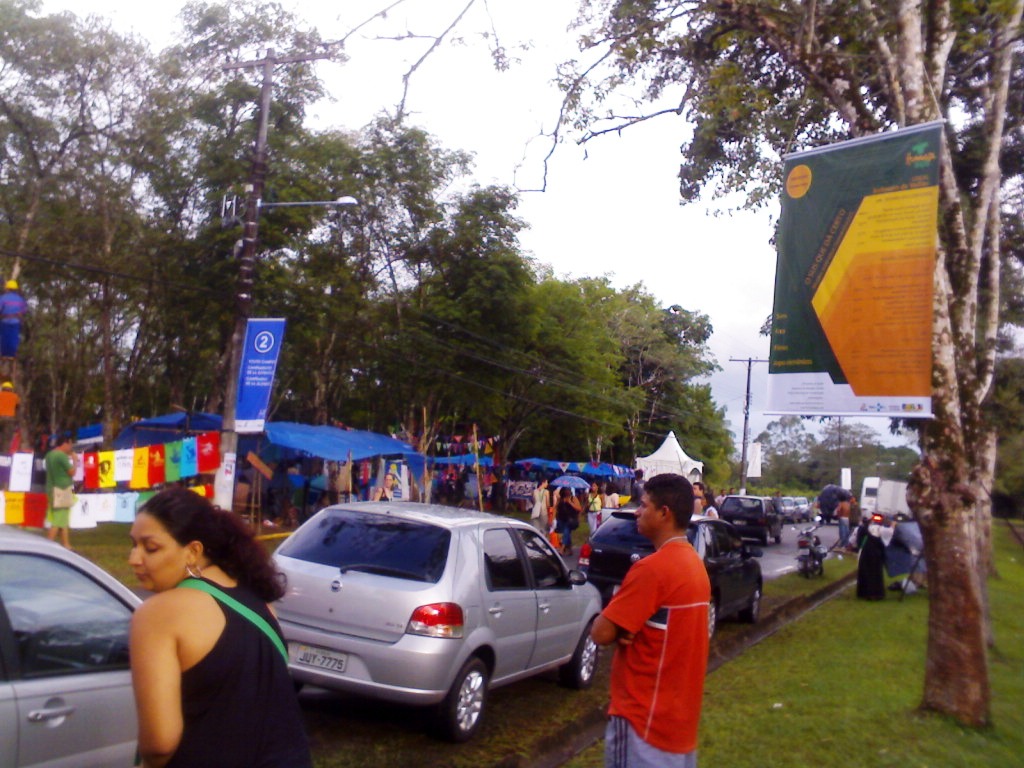 Banner de divulgação da Mostra no Acampamento da Juventude, Fórum Social Mundial 2009