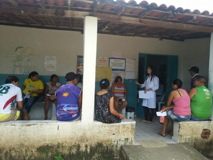 Roda de conversa dos pacientes selecionados com a nutricionista.